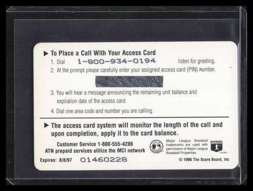 1997 Classic Phone Cards $100 Ken Griffey Jr. 149501