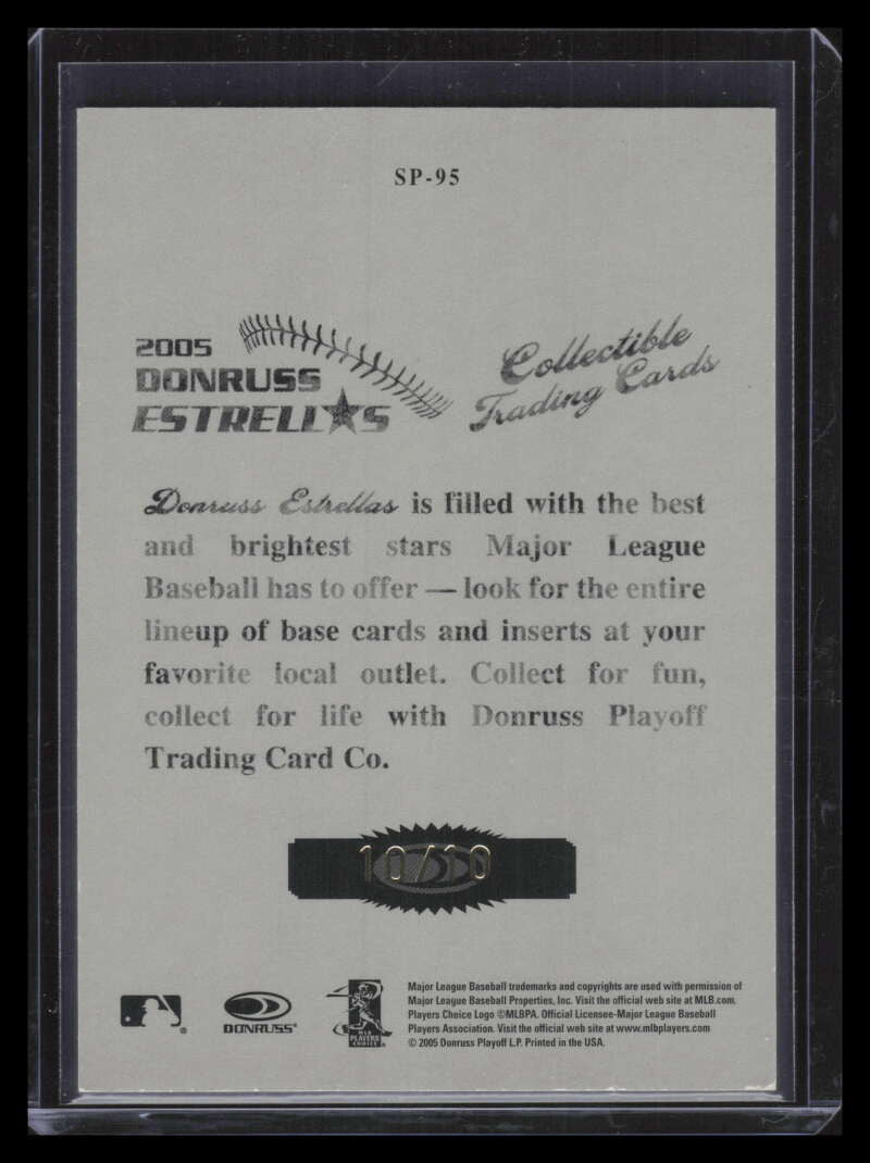2005 Studio Portraits Estrellas White 95 Rafael Palmeiro 10/10