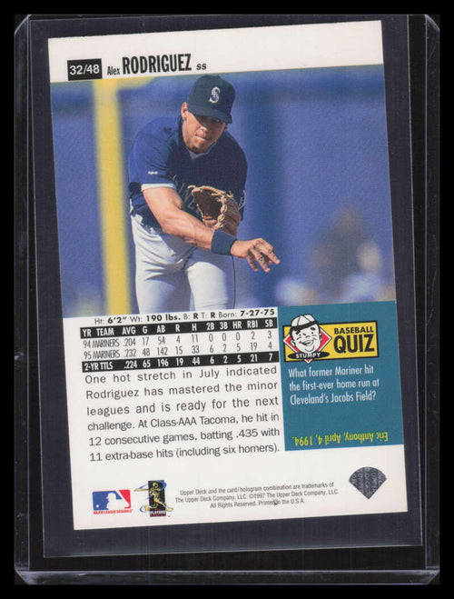 1996 Upper Deck Folz Minis 32 Alex Rodriguez 149513