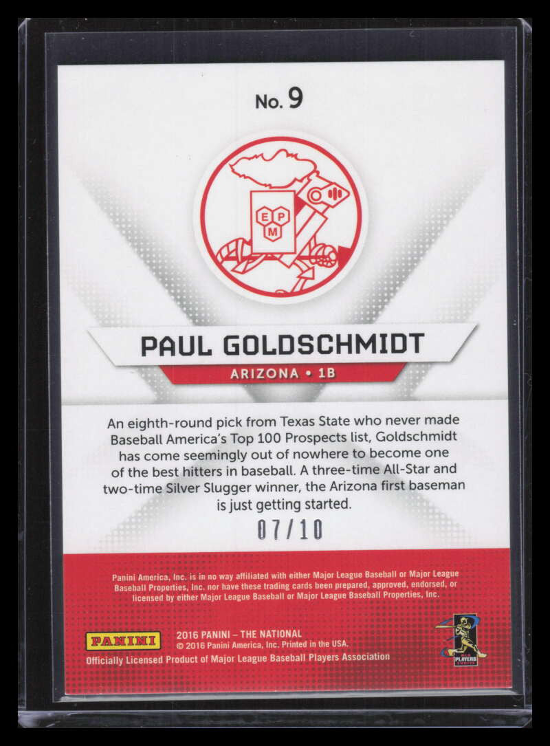 2016 Panini National Convention Escher Squares 9 Paul Goldschmidt 7/10
