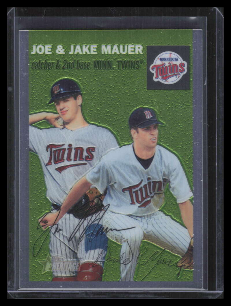 2003 Topps Heritage Chrome thc43 Mauer Brothers Jake Joe Mauer 550/1954