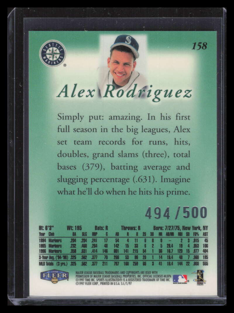 1997 Sports Illustrated Extra Edition 158 Alex Rodriguez 494/500