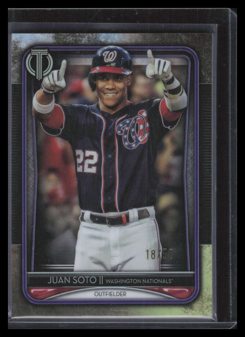 2020 Topps Tribute Purple 60 Juan Soto 18/50