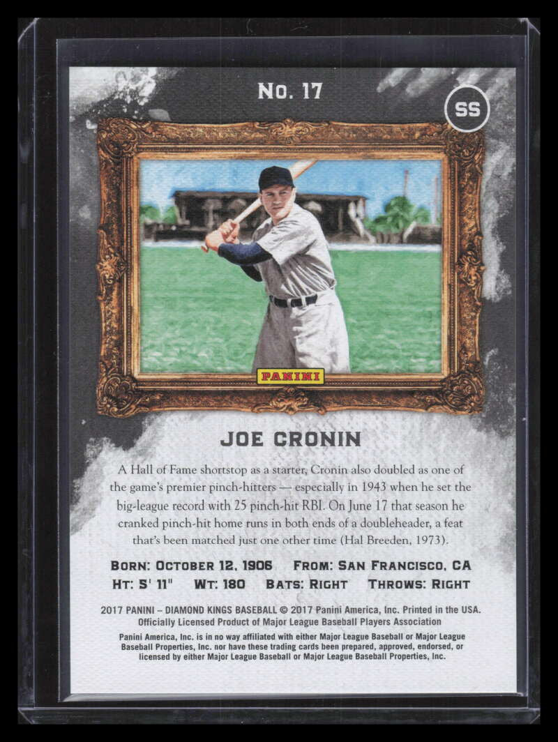 2017 Diamond Kings Framed Blue 17 Joe Cronin 3/5