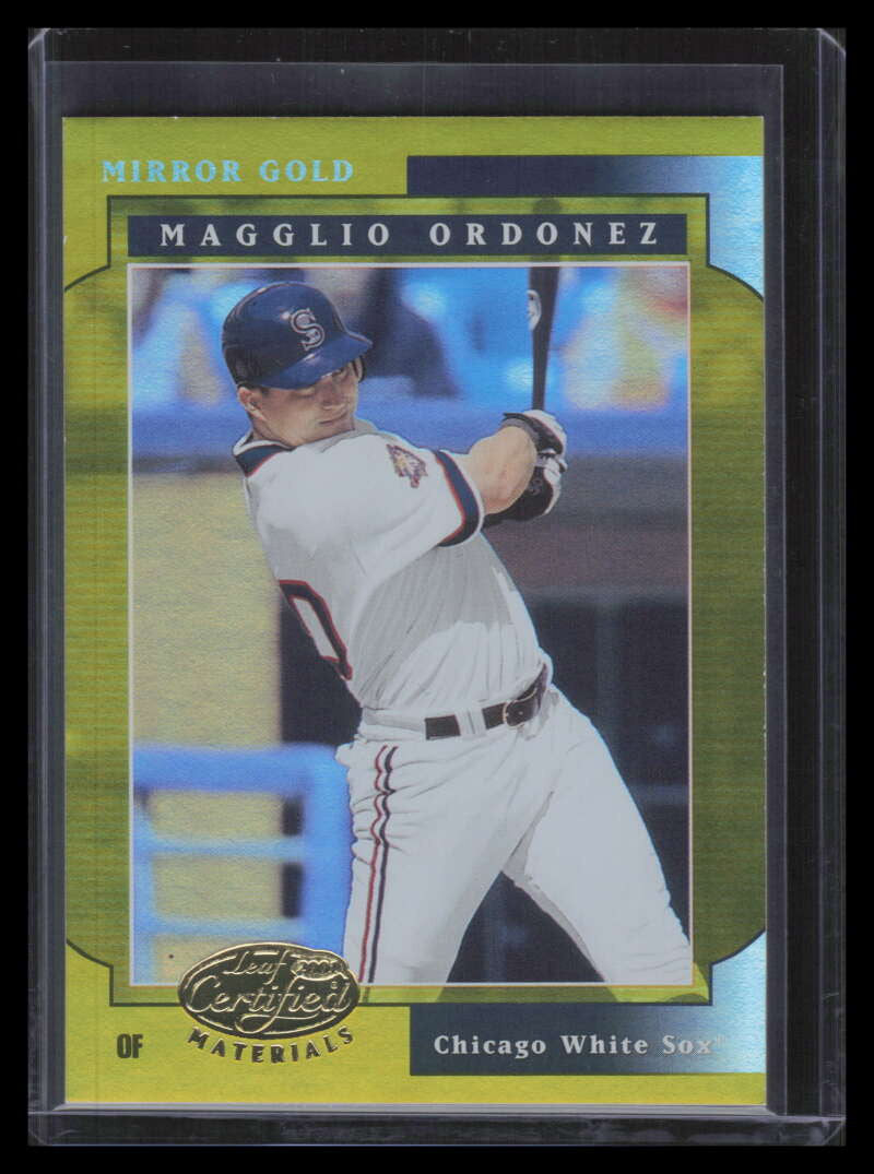 2001 Leaf Certified Materials Mirror Gold 54 Magglio Ordonez 21/25