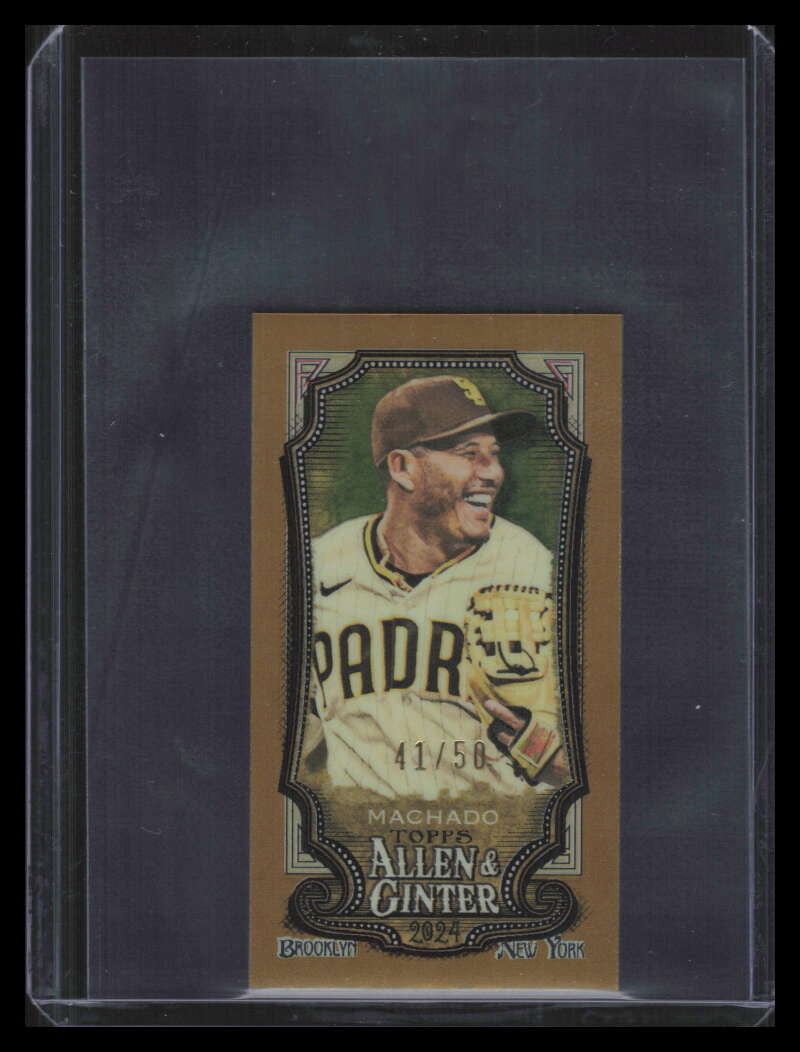 2024 Topps Allen and Ginter Chrome Mini Gold Refractor 66 Manny Machado 41/50