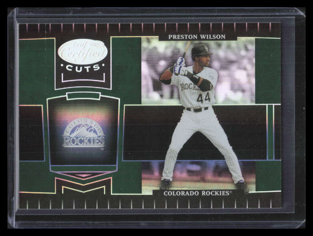 2004 Leaf Certified Cuts Marble Emerald 72 Preston Wilson 3/5