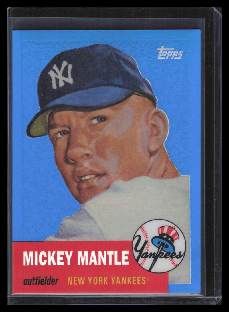 2008 Topps Factory Set Mickey Mantle Blue Refractor mmr53 Mickey Mantle 53t 1953