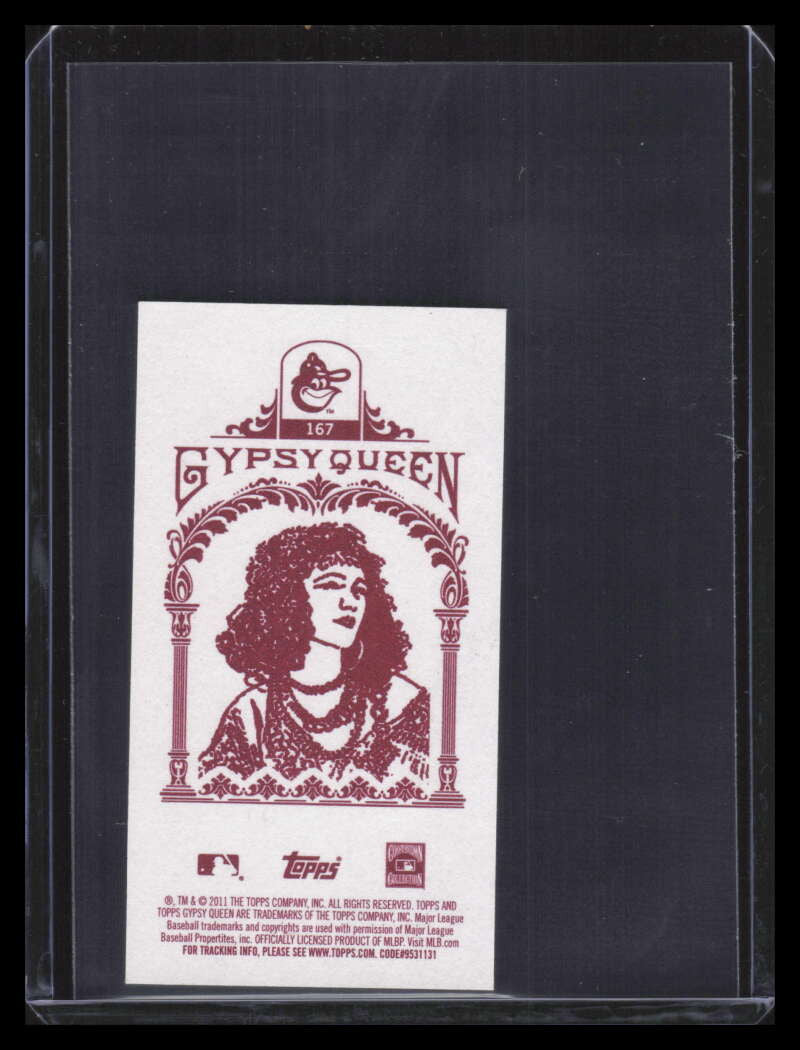 2011 Topps Gypsy Queen Mini Red Gypsy Queen Back 167 Cal Ripken Jr.