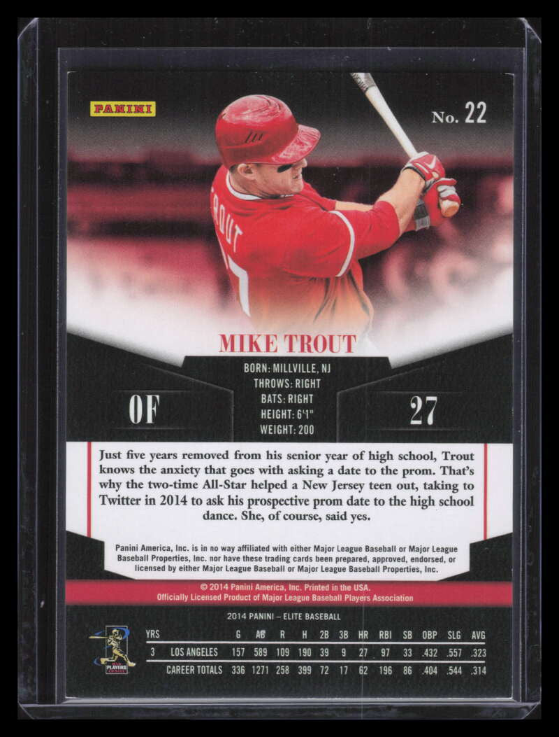 2014 Elite Turn of the Century 22 Mike Trout 107/199