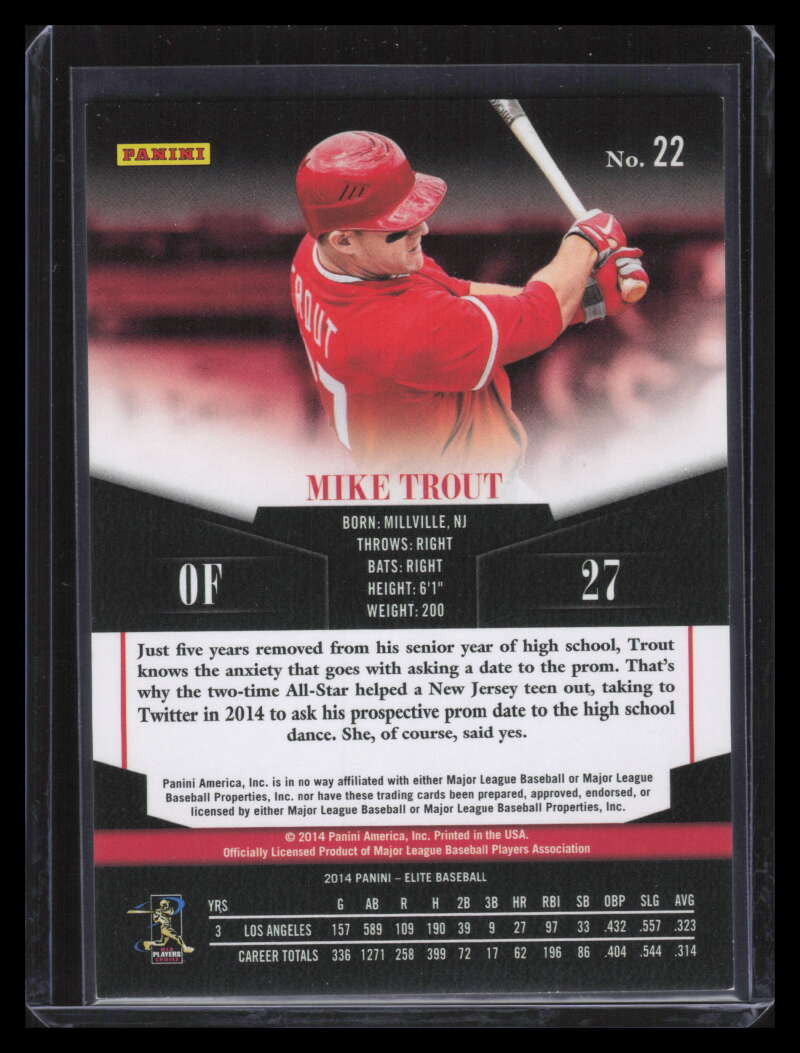 2014 Elite Turn of the Century 22 Mike Trout 58/199