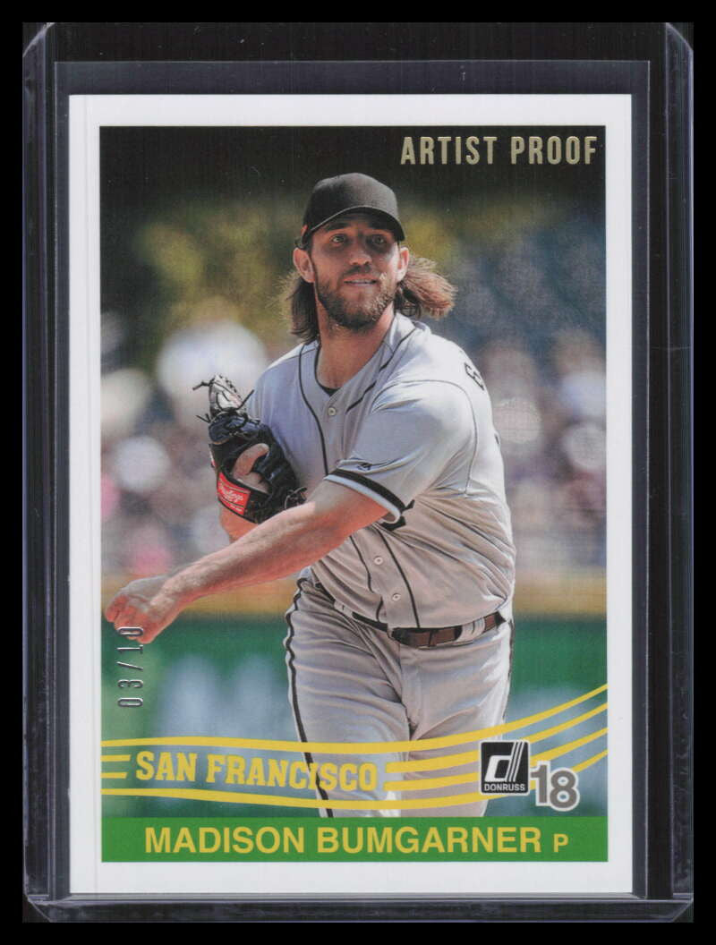 2018 Donruss Artist Proof 259 Madison Bumgarner RETRO 3/10