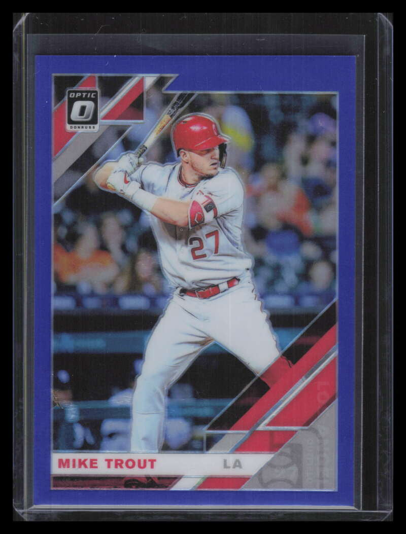 2019 Donruss Optic Blue Refractor 170 Mike Trout 44/75