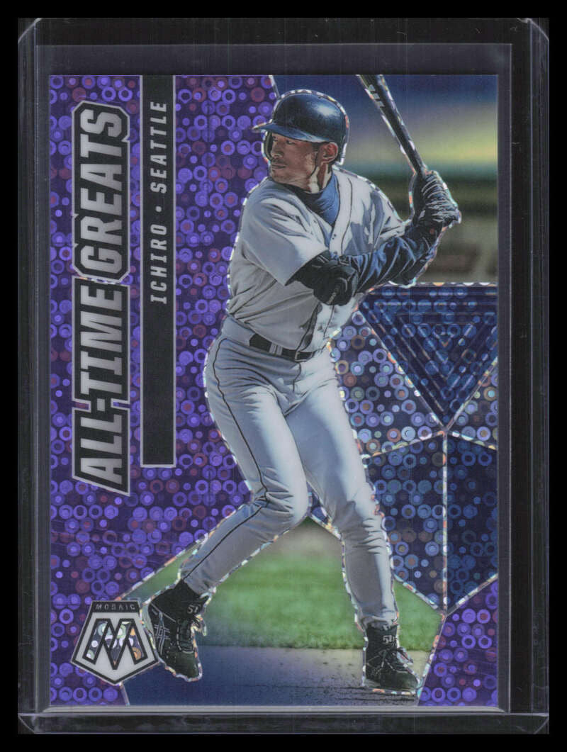 2021 Panini Mosaic All-Time Greats Quick Pitch Purple Refractor 3 Ichiro 24/50