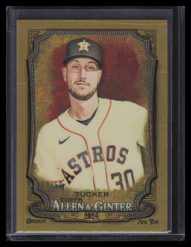 2024 Topps Allen and Ginter Chrome Gold Refractor 8 Kyle Tucker 11/50