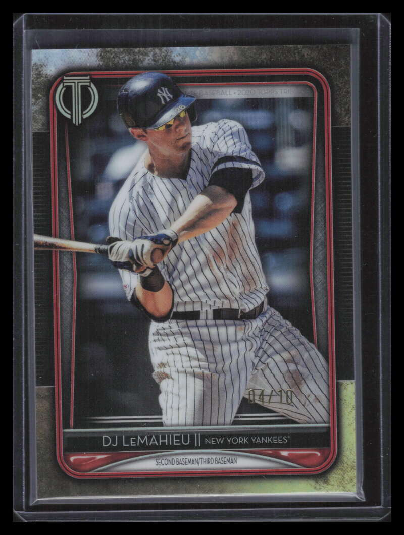 2020 Topps Tribute Red 4 DJ LeMahieu 4/10