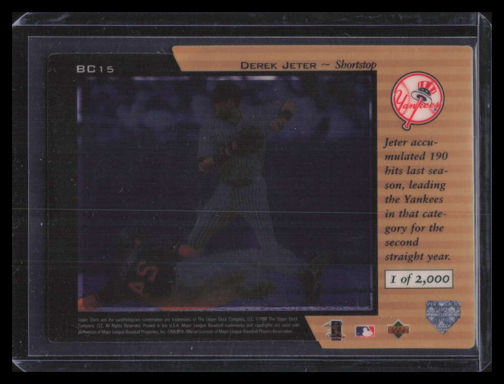 1998 Upper Deck Blue Chip Prospects bc15 Derek Jeter /2000 150334