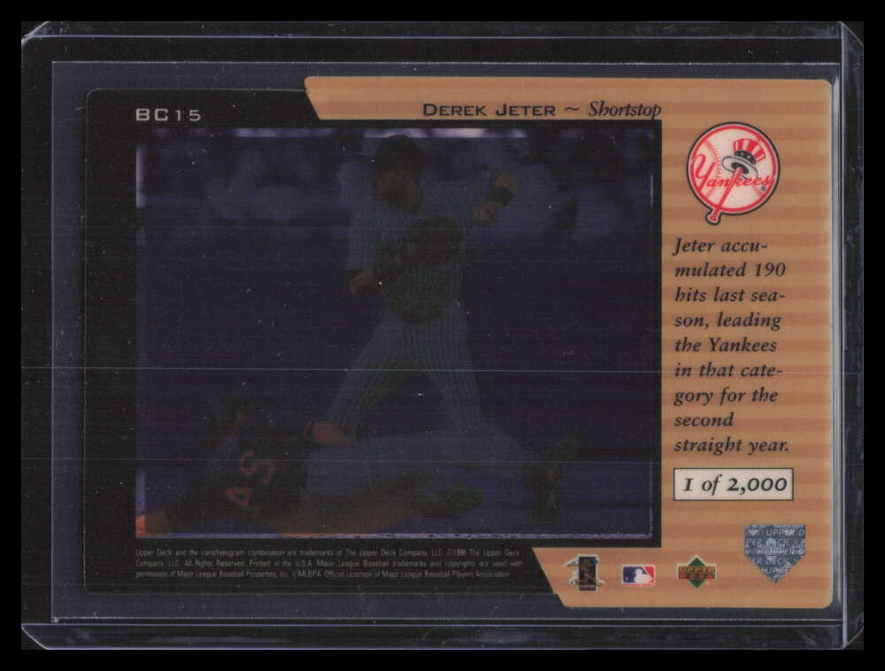 1998 Upper Deck Blue Chip Prospects bc15 Derek Jeter /2000 150336