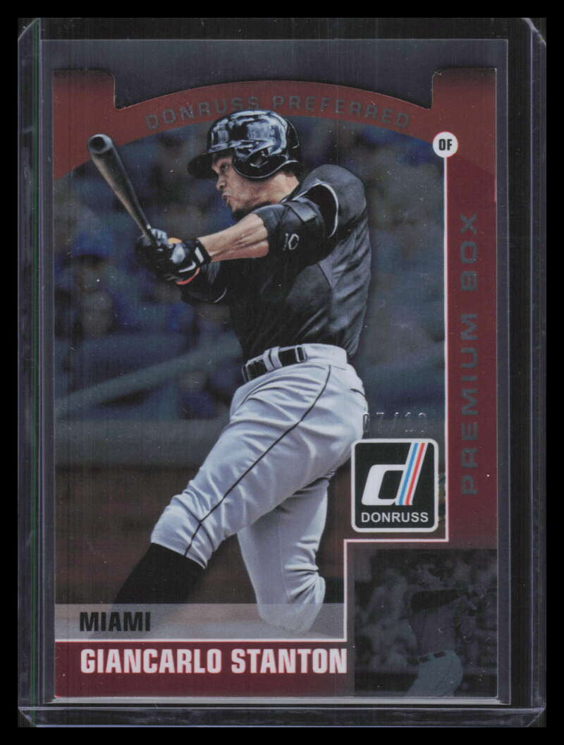 2015 Donruss Preferred Cut to the Chase Red 25 Giancarlo Stanton 7/10