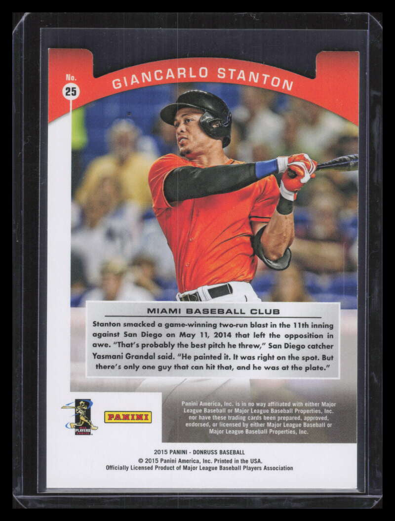 2015 Donruss Preferred Cut to the Chase Red 25 Giancarlo Stanton 7/10