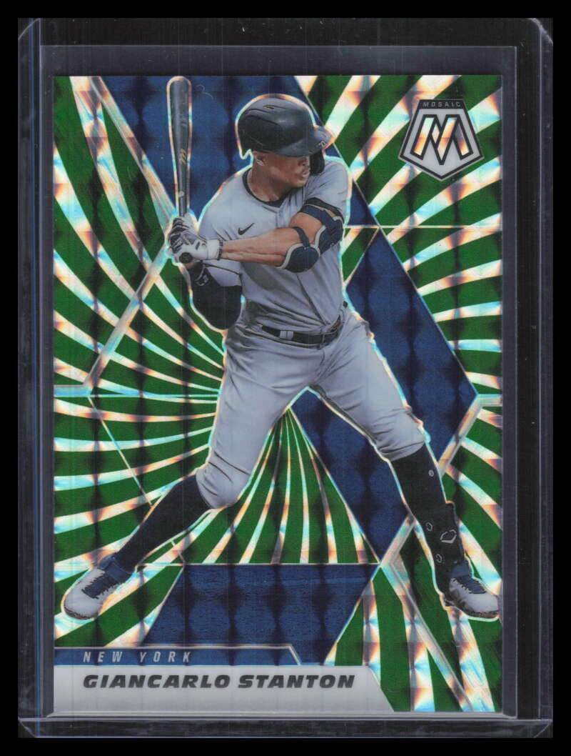 2021 Panini Mosaic Mosaic Green Swirl Refractor 118 Giancarlo Stanton 2/11