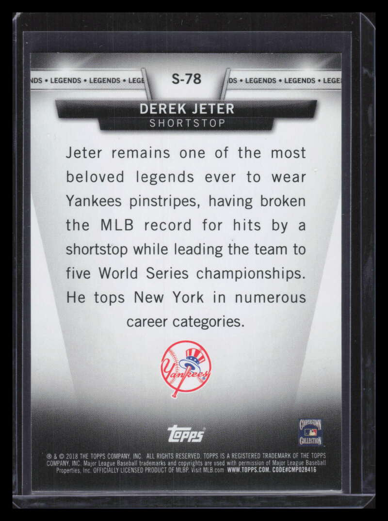 2018 Topps Salute Series 2 Gold s78 Derek Jeter 5/50