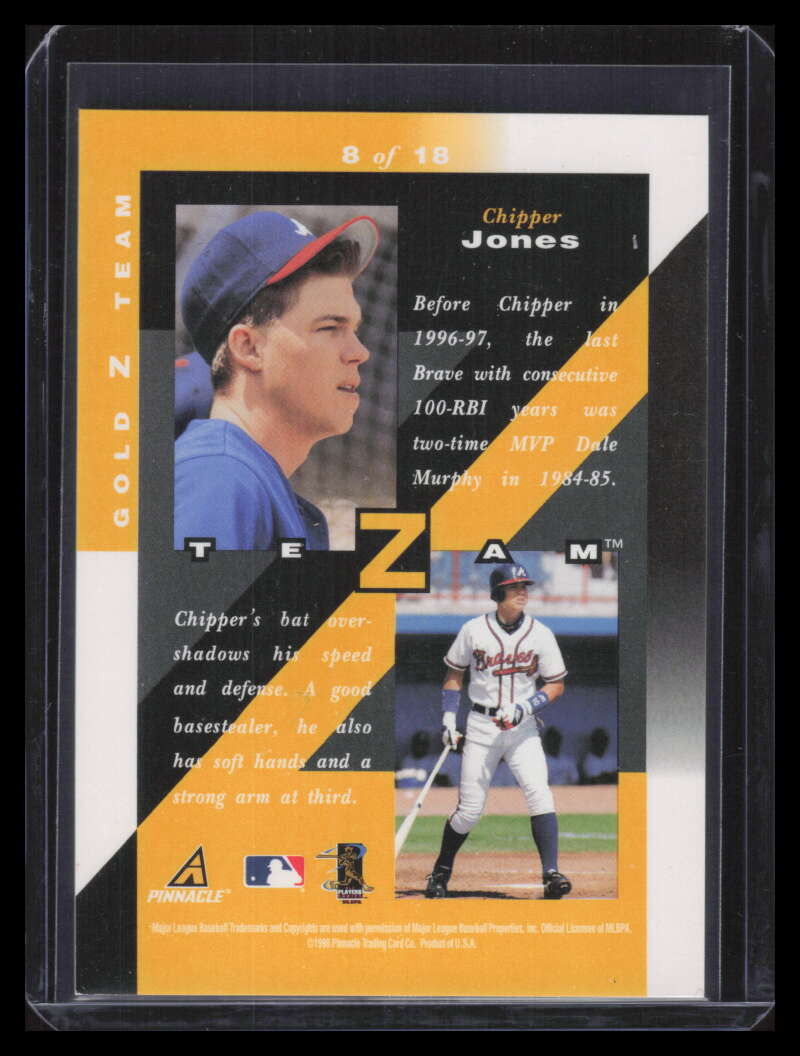 1998 Zenith Z-Team Gold 8 Chipper Jones