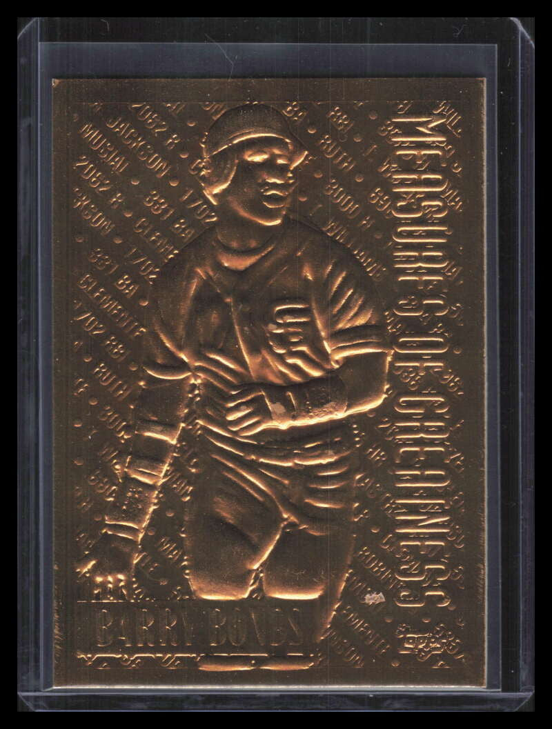 1994 Topps Gold Plated 605 Barry Bonds MOG Measure of Greatness