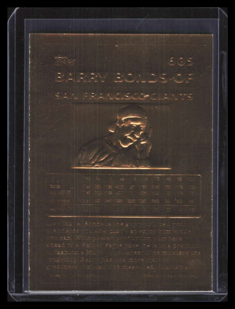 1994 Topps Gold Plated 605 Barry Bonds MOG Measure of Greatness