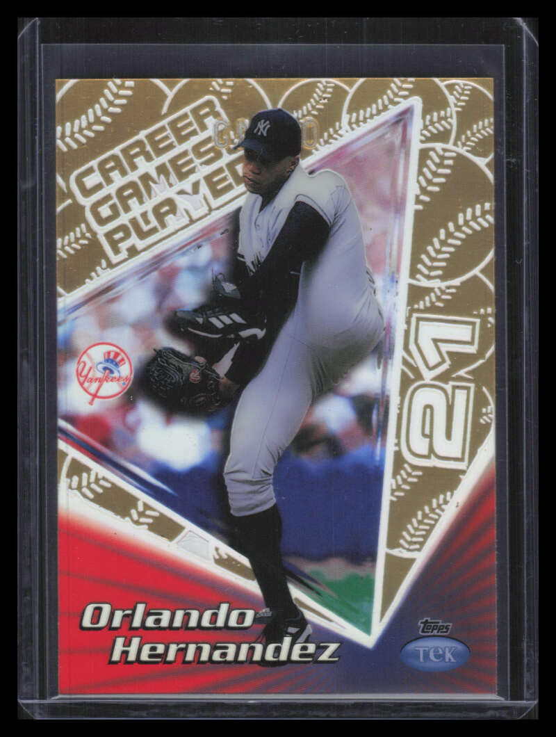 1999 Topps Tek Gold Pattern 27 40b Orlando Hernandez Away 3/10