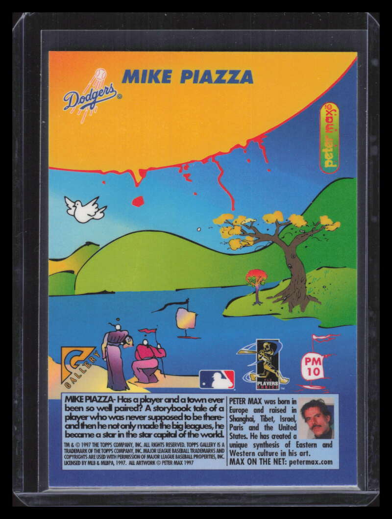 SOLD 162982 1997 Topps Gallery Peter Max Serigraphs 10 Mike Piazza