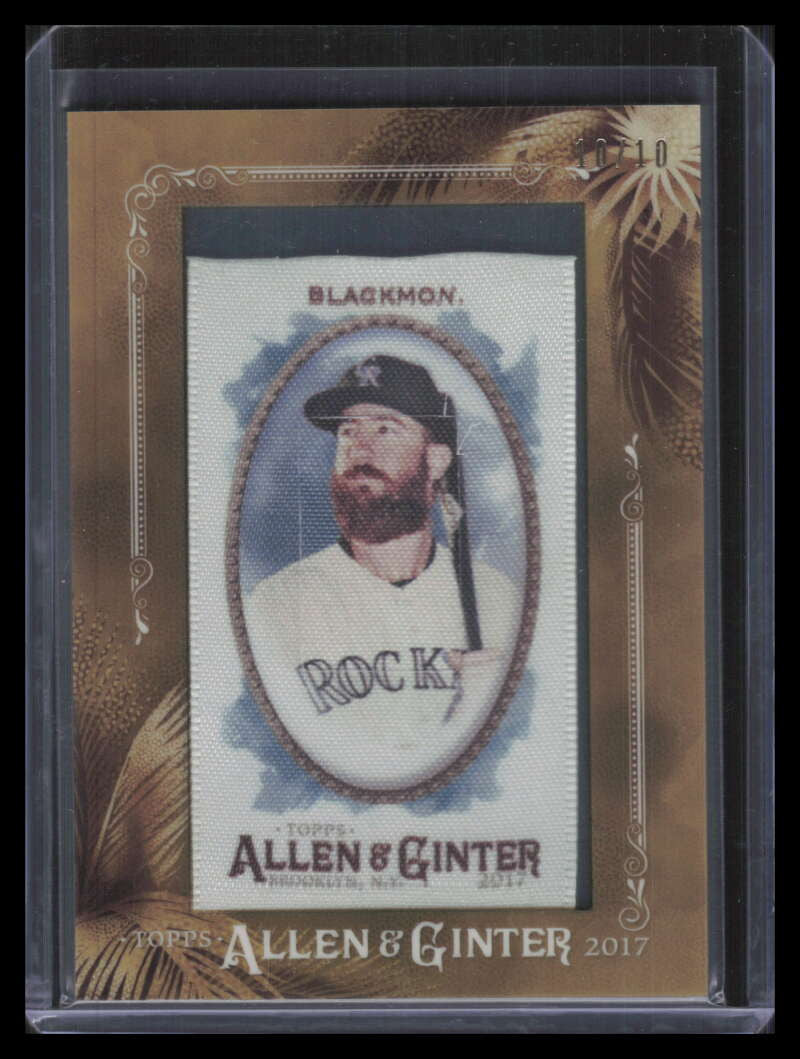 SOLD 162993 2017 Topps Allen and Ginter Framed Mini Cloth 234 Charlie Blackmon 10/10