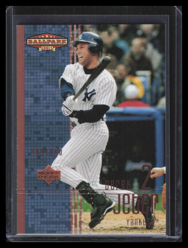 SOLD 163018 2002 Upper Deck Ballpark Idols Bronze 85 Derek Jeter 89/100
