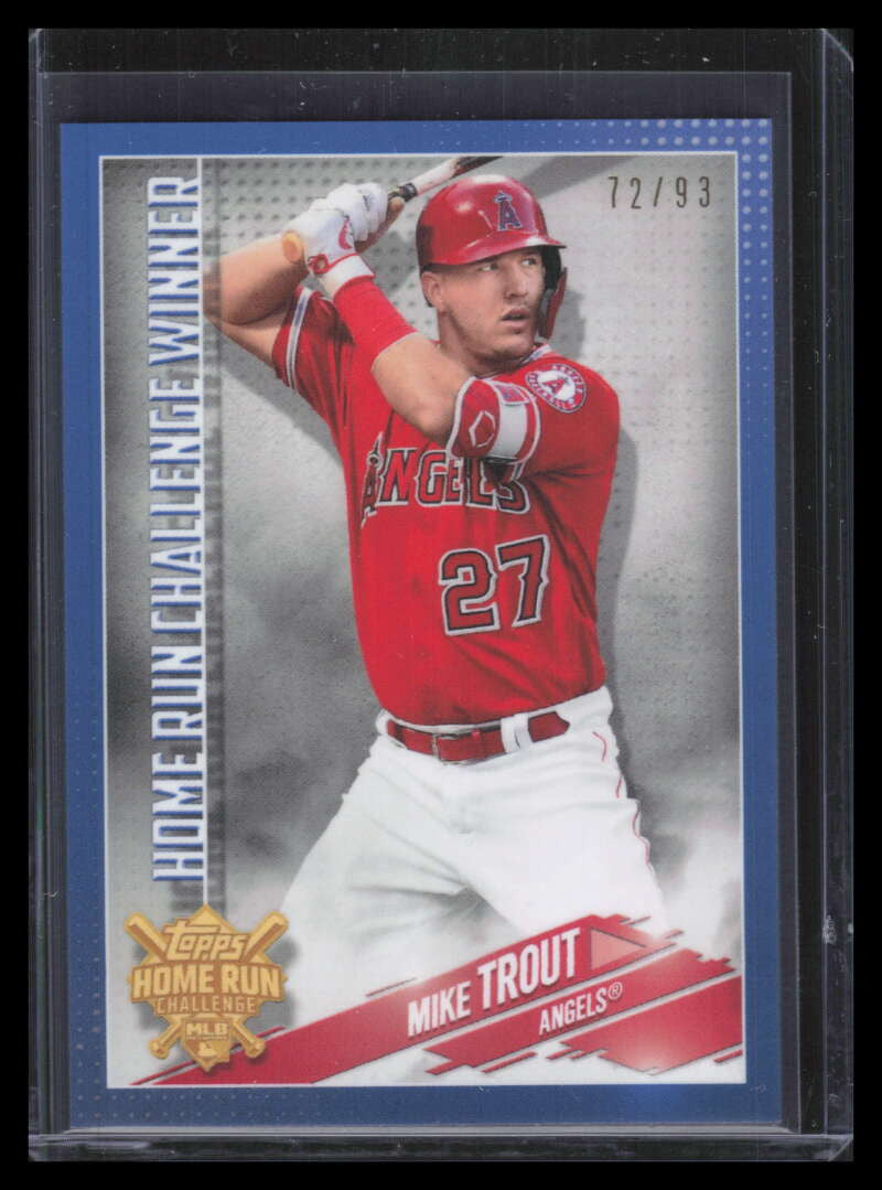 2019 Topps Home Run Challenge August Blue hrc1 Mike Trout 72/99