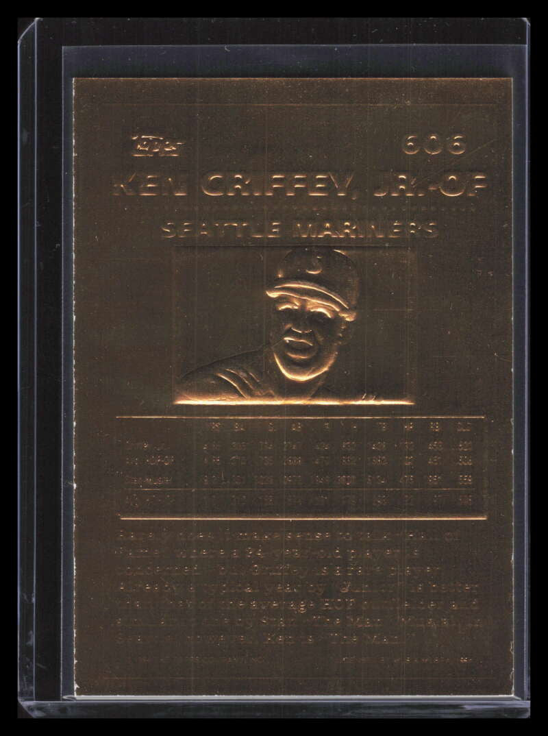 1994 Topps Gold Plated 606 Ken Griffey Jr. MOG Measure of Greatness
