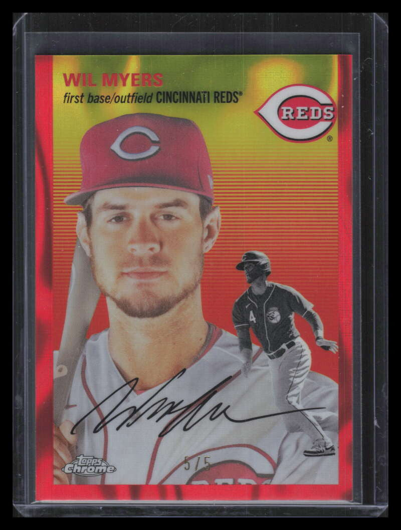 2023 Topps Chrome Platinum Anniversary Red Lava Refractor 208 Wil Myers 5/5