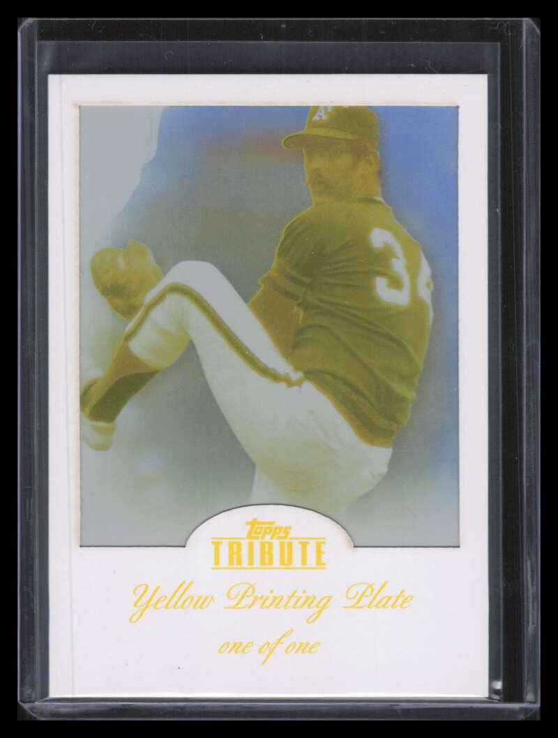 DELETE 163097 2012 Topps Tribute Framed Printing Plate Yellow 26 Rollie Fingers 1/1