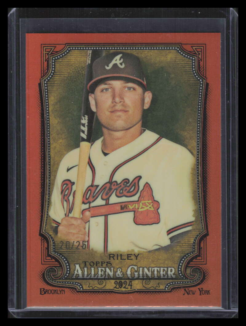 2024 Topps Allen and Ginter Chrome Orange Refractor 68 Austin Riley 20/25