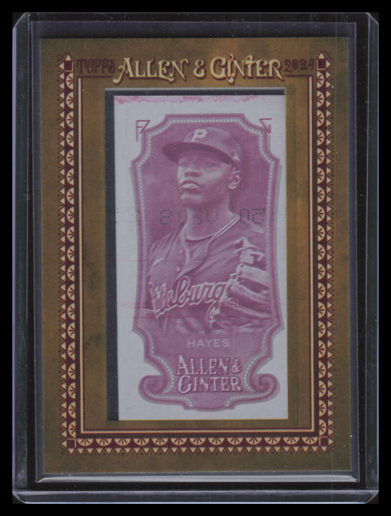 2024 Topps Allen and Ginter Mini Framed Printing Plate 42 Ke'Bryan Hayes 1/1