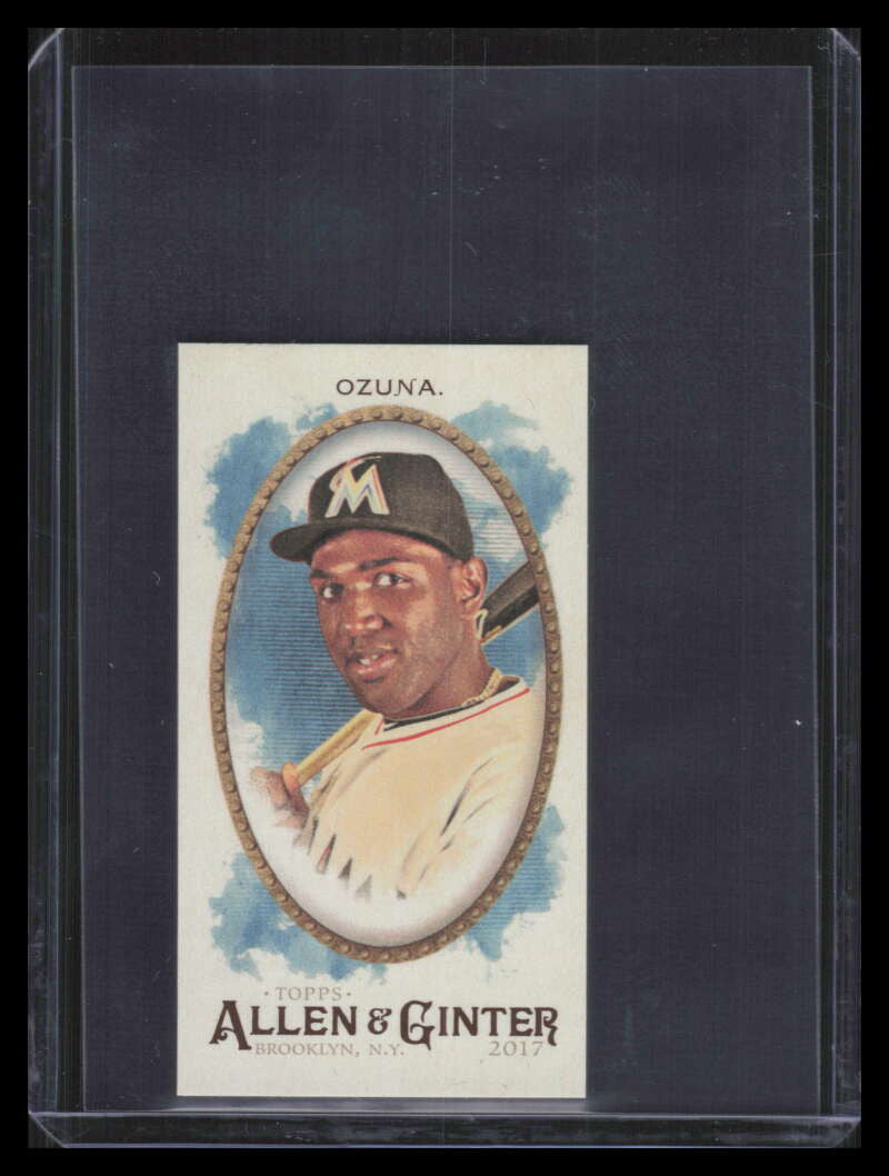 2017 Topps Allen and Ginter Mini Glossy 306 Marcell Ozuna 1/1