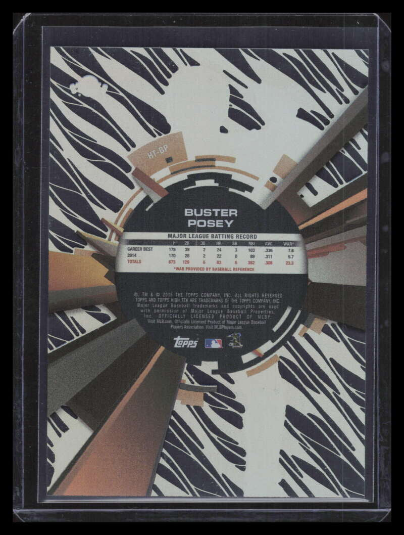 2015 Topps High Tek Home Uniform Photo Variations HTBP Buster Posey SP