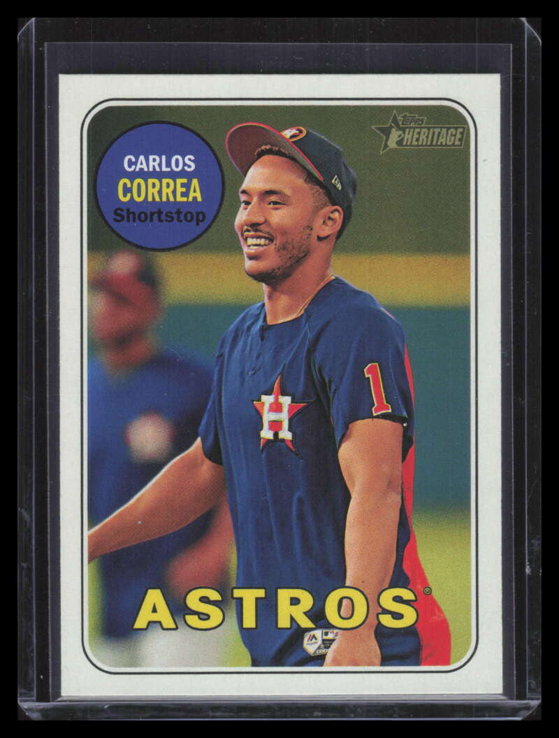 SOLD 163119 2018 Topps Heritage Magenta Back 381 Carlos Correa /10