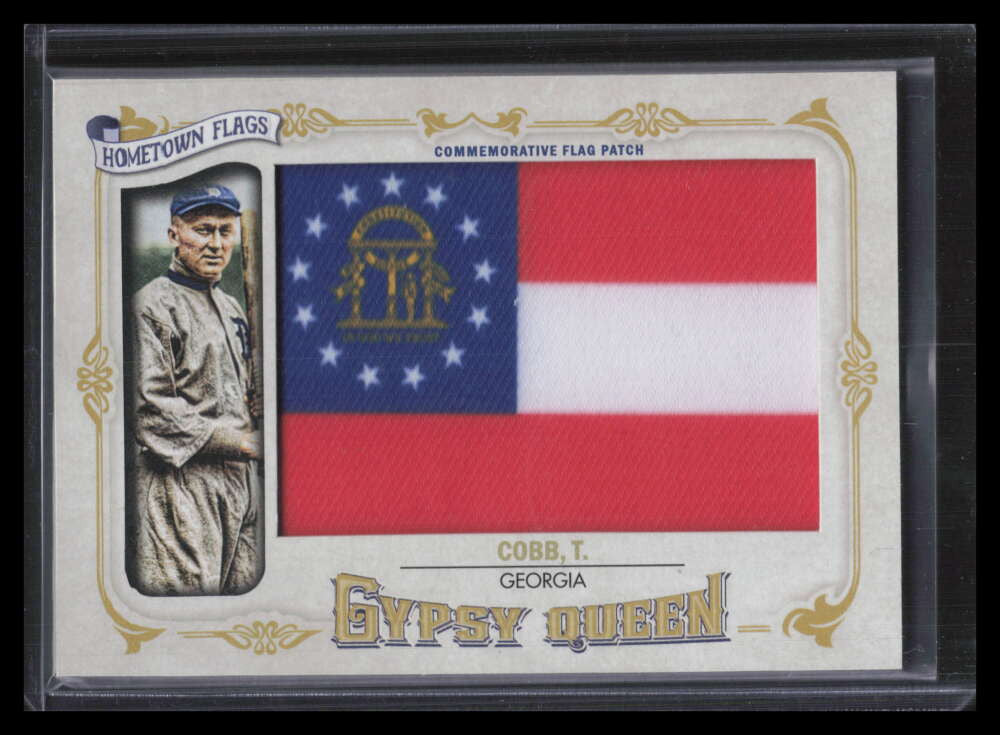 2014 Topps Gypsy Queen Hometown Flags GQHFTC Ty Cobb Georgia Flag Patch 1/5