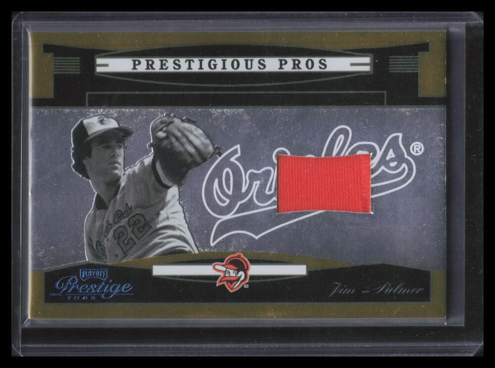 2005 Playoff Prestige Prestigious Pros Material Gold Jim Palmer Jersey 38/50
