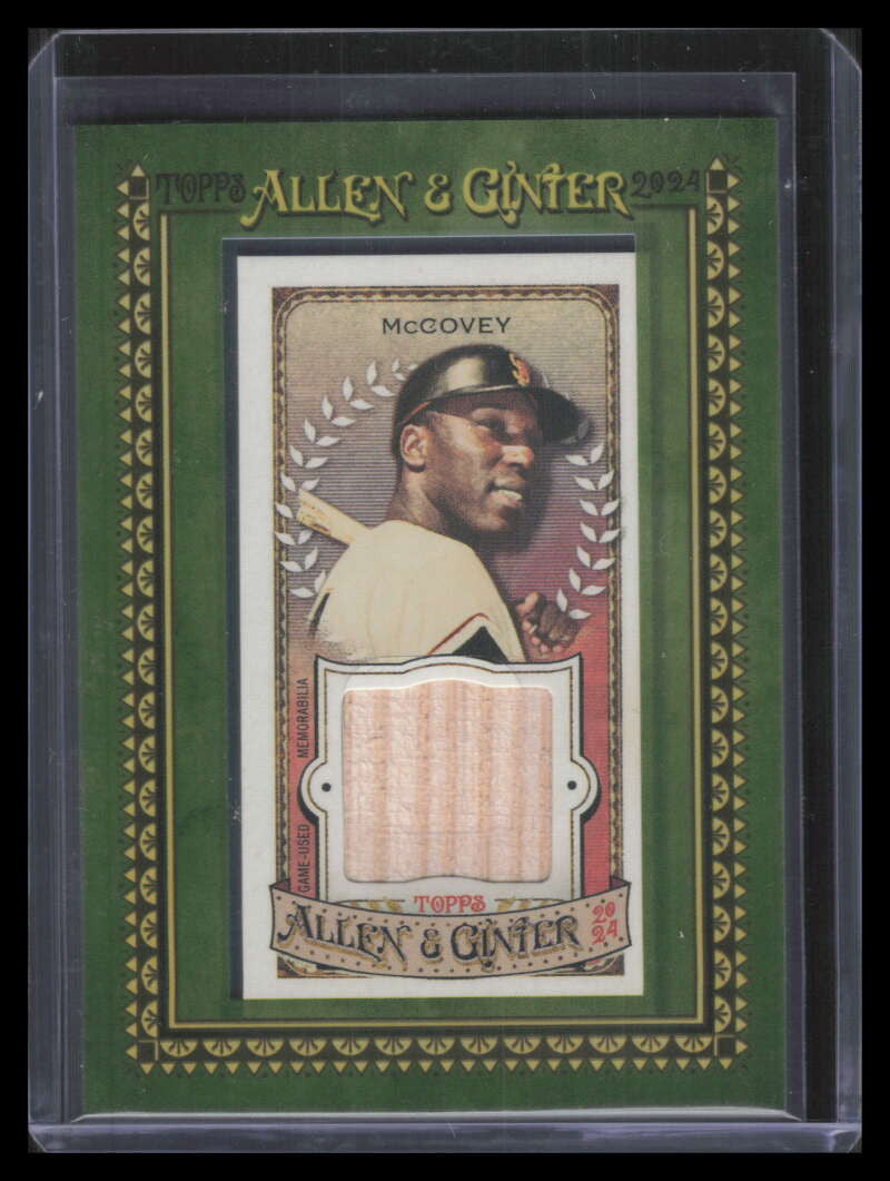 2024 Topps Allen and Ginter Mini Framed Relics MFRWM Willie McCovey Bat 149925