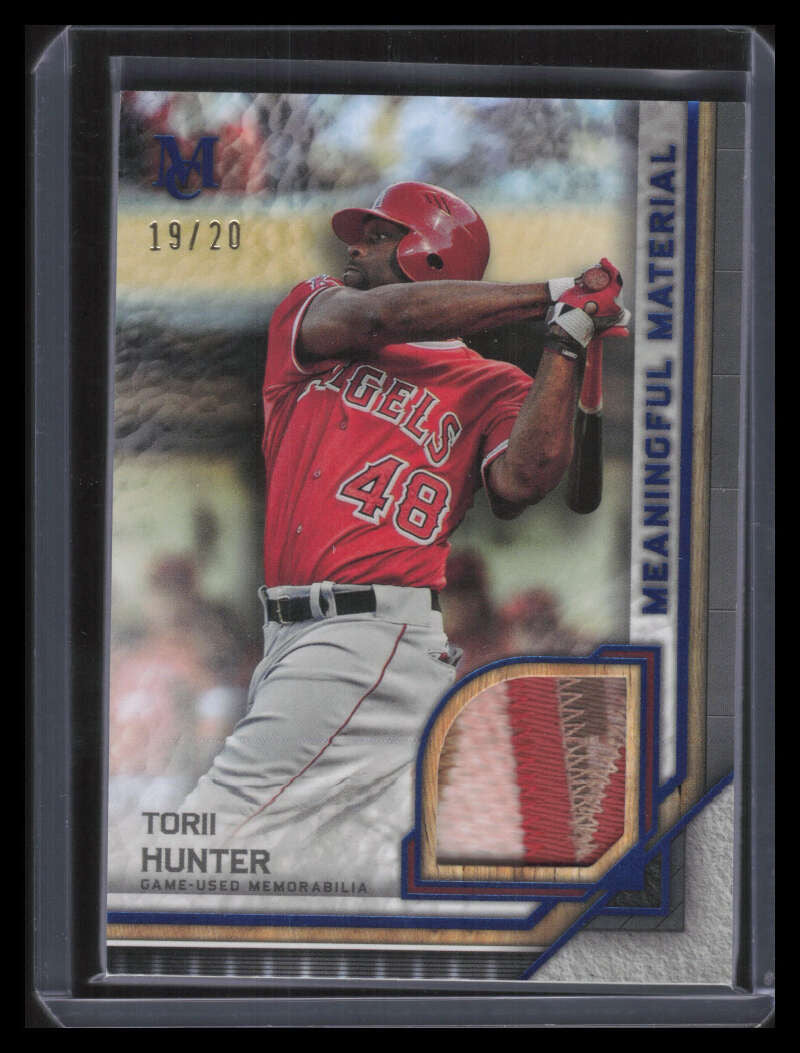 DELETE 163324 2023 Topps Museum Meaningful Material Relics Sapphire Torii Hunter Patch 19/20