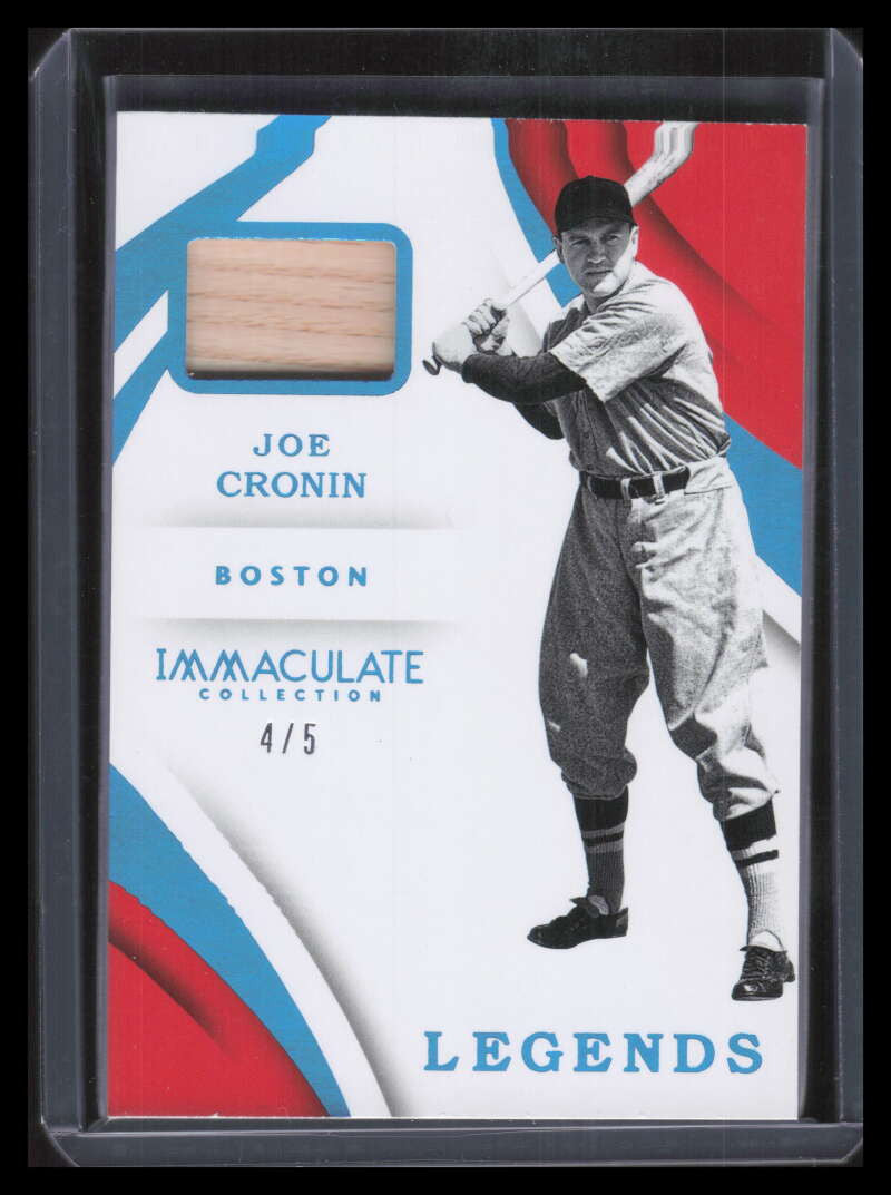 2018 Immaculate Collection Immaculate Legend Relics Blue 10 Joe Cronin Bat 4/5