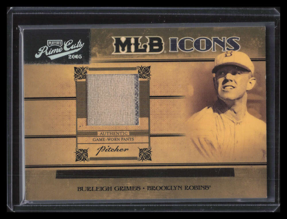 2005 Prime Cuts MLB Icons Material Jersey Burleigh Grimes Pants Jersey 34/50