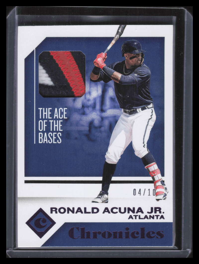 2018 Panini Chronicles Swatches Purple CSRA Ronald Acuna Jr. Rookie Patch 4/10