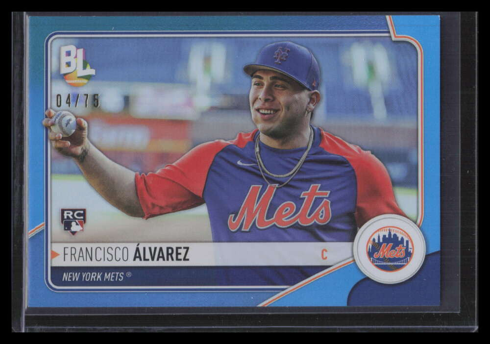 2023 Topps Big League Wrapper Redemption Blue Foil Francisco Alvarez RC 4/75